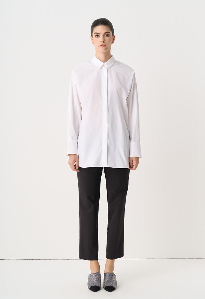 Choice Long Sleeves Basic Shirt Off White