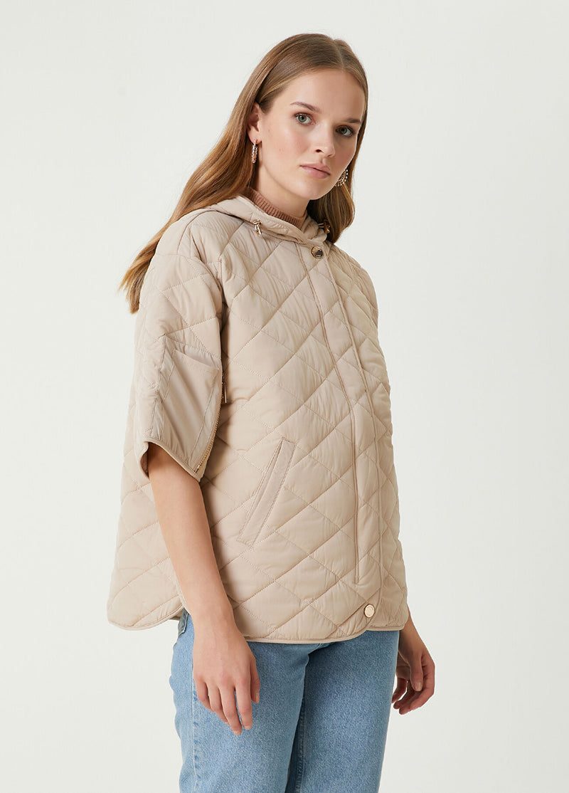 Beymen Club Hooded Quilted Coat Beige