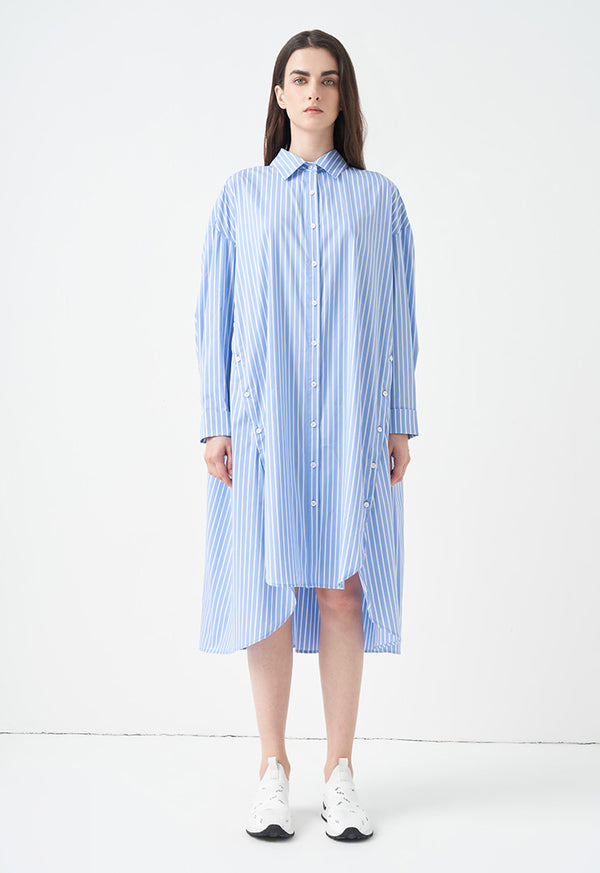 Choice Striped Pattern Shirt Dress Stripe