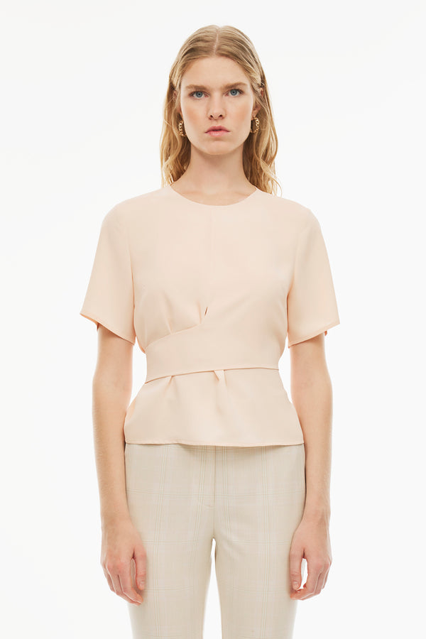 Perspective Blouse Fluid S/Sl Apricot