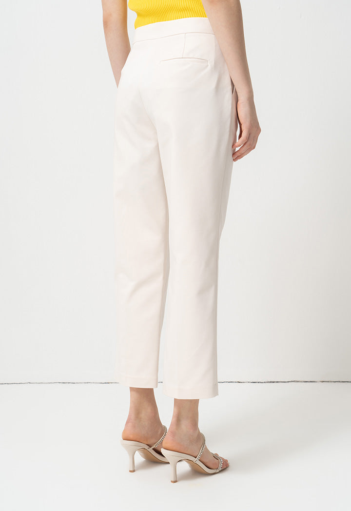 Choice Wide Leg High Waist Trousers Sand