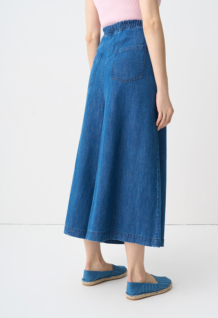 Choice Denim Wide Leg Trousers Blue