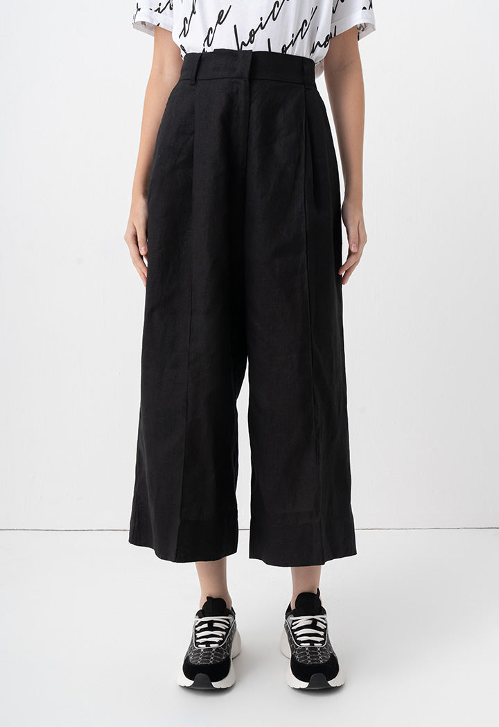 Choice Basic Wide Legs Trousers Black