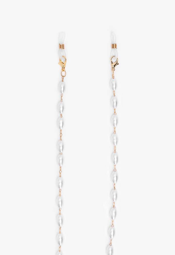 Choice Faux Pearls Sunglasses Chain Gold