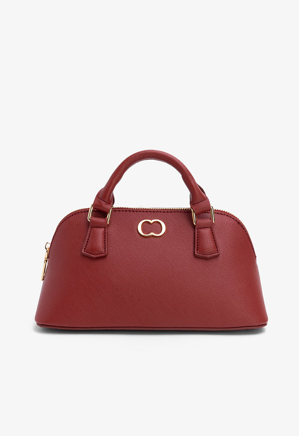 Choice Solid Classic Handbag Maroon