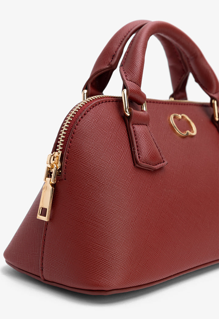 Choice Solid Classic Handbag Maroon