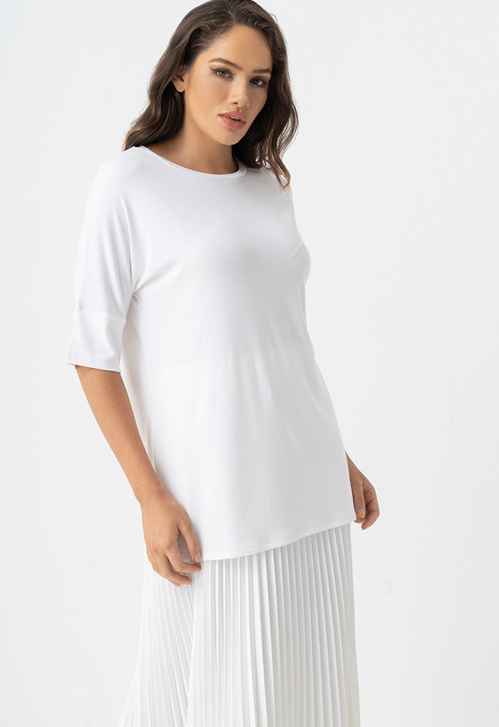 Choice Basic Crew Neck T-Shirt Off White