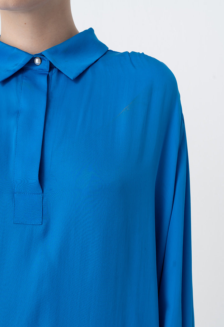 Choice Long Sleeves Basic Shirt Blue