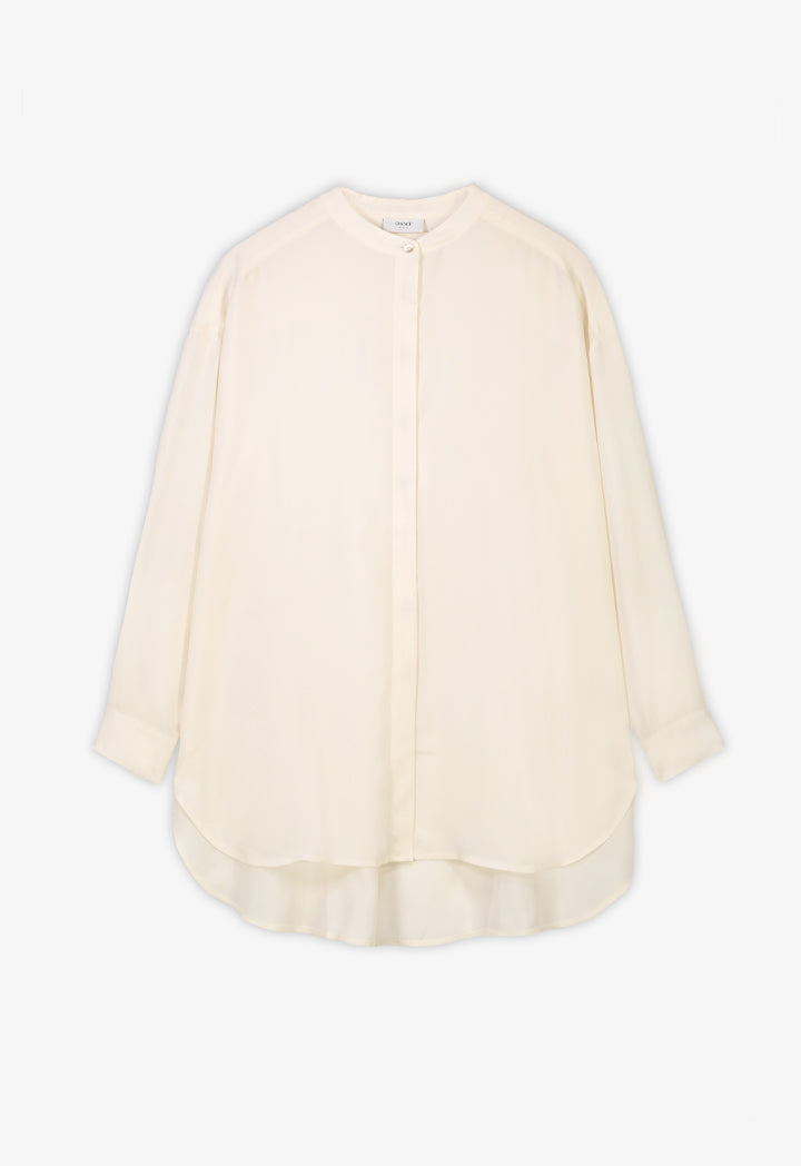 Choice Solid Long Sleeve Shirt Cream