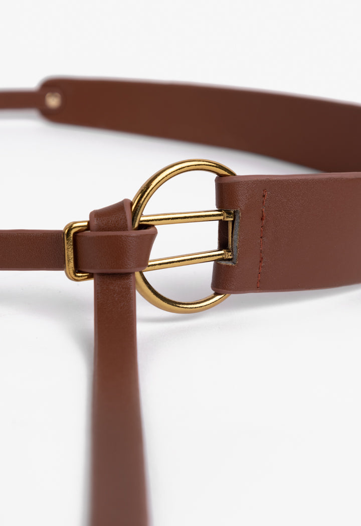 Choice Abstract Buckle Belt Tan