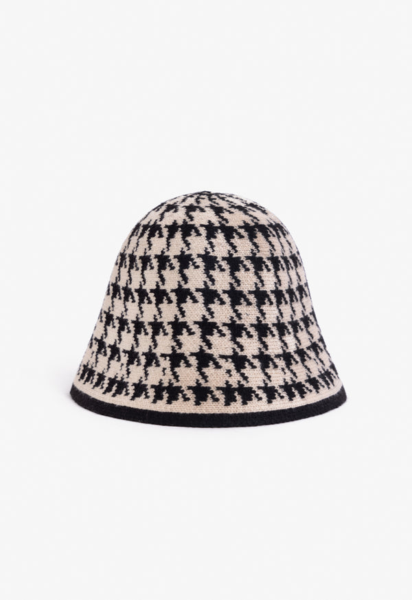 Choice Houndstooth Bucket Hat Black