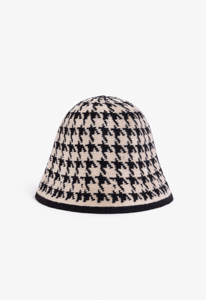 Choice Houndstooth Bucket Hat Black