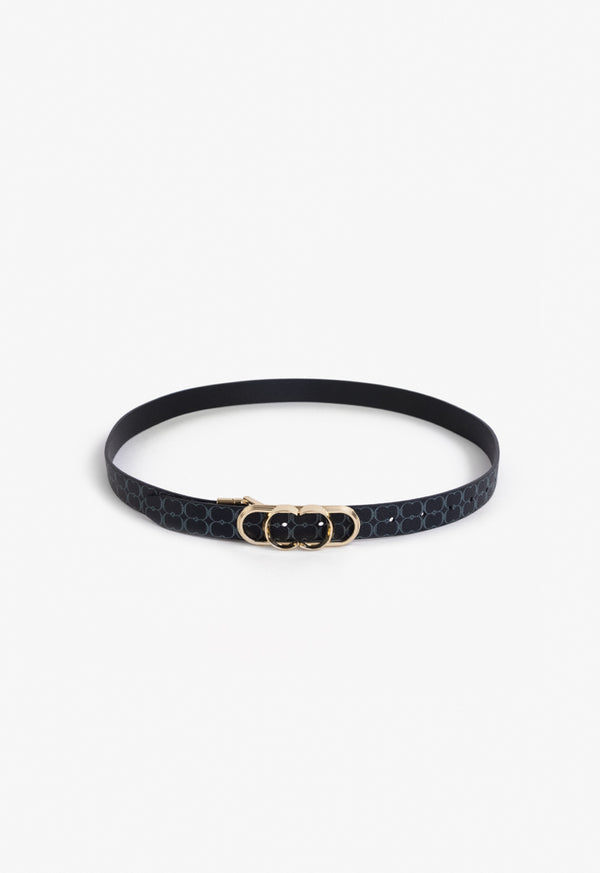 Choice Printed Monogram Belt Black