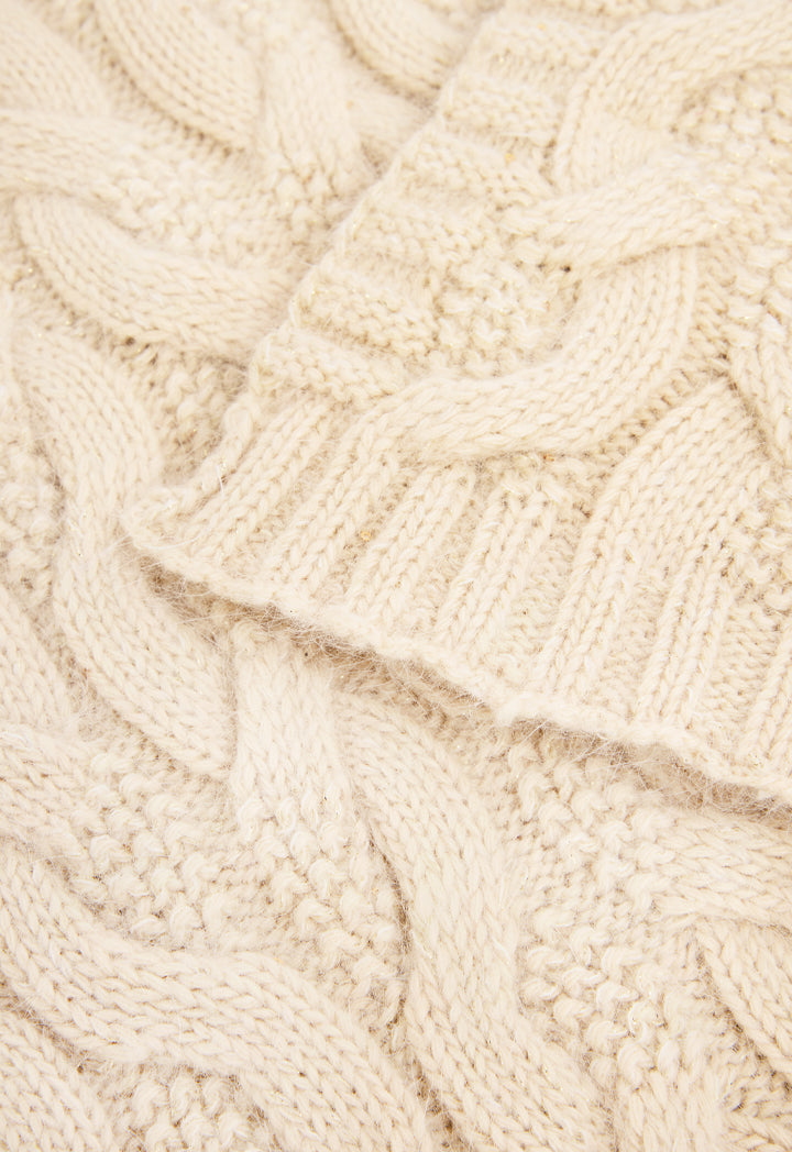 Choice Solid Textured Winter Scarf Cream