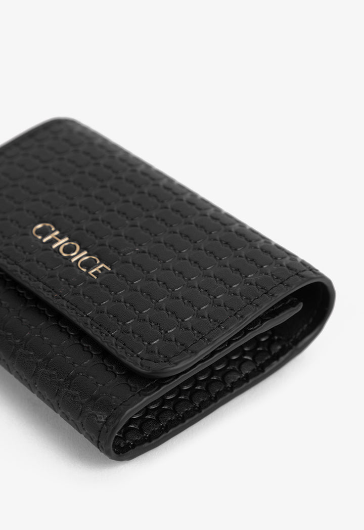 Choice Textured Monogram Wallet Black