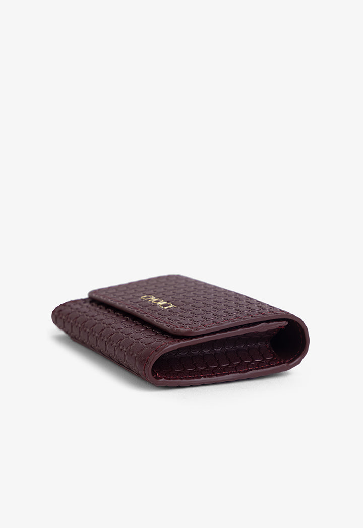 Choice Textured Monogram Wallet Burgundy