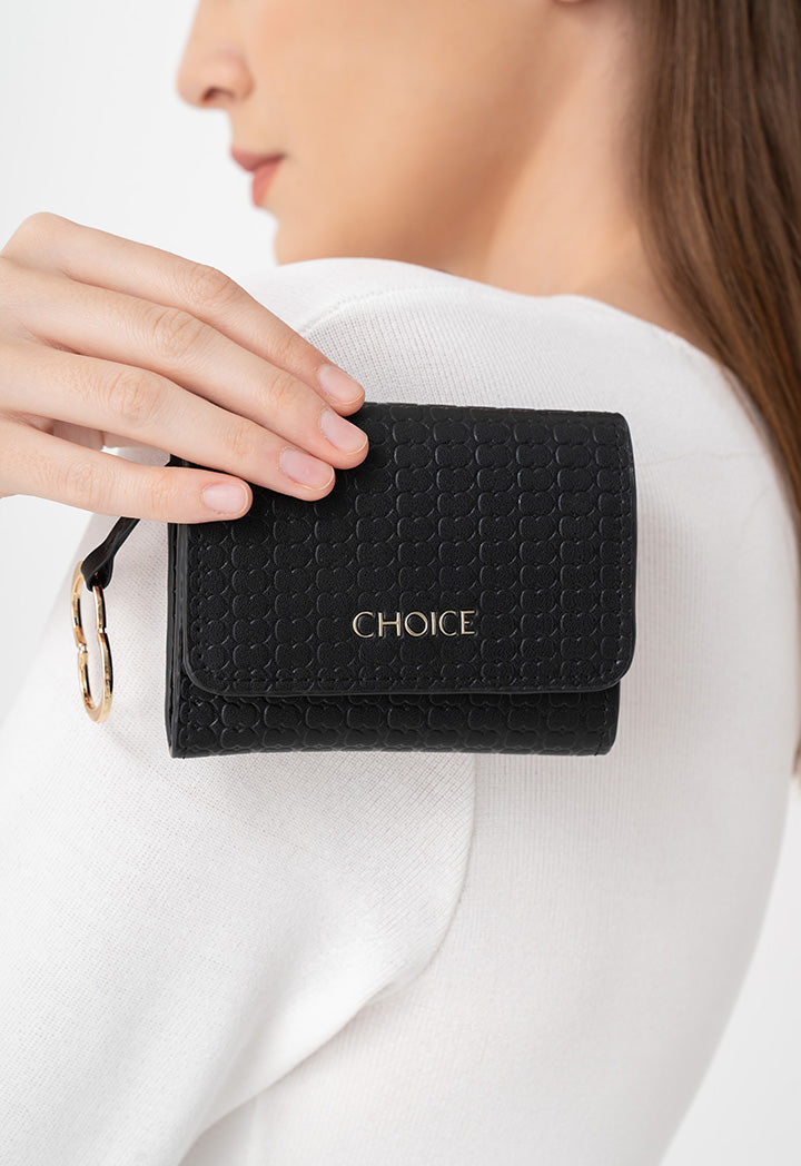 Choice Textured Monogram Wallet Black