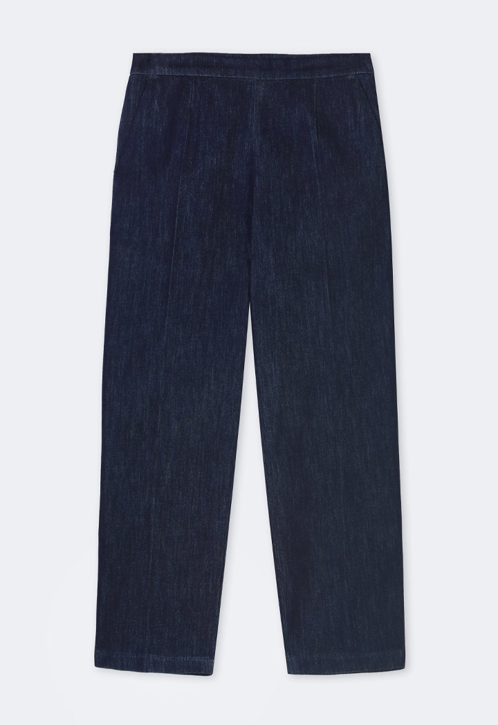 Choice Straight Legs Basic Denim Trousers Denim Blue