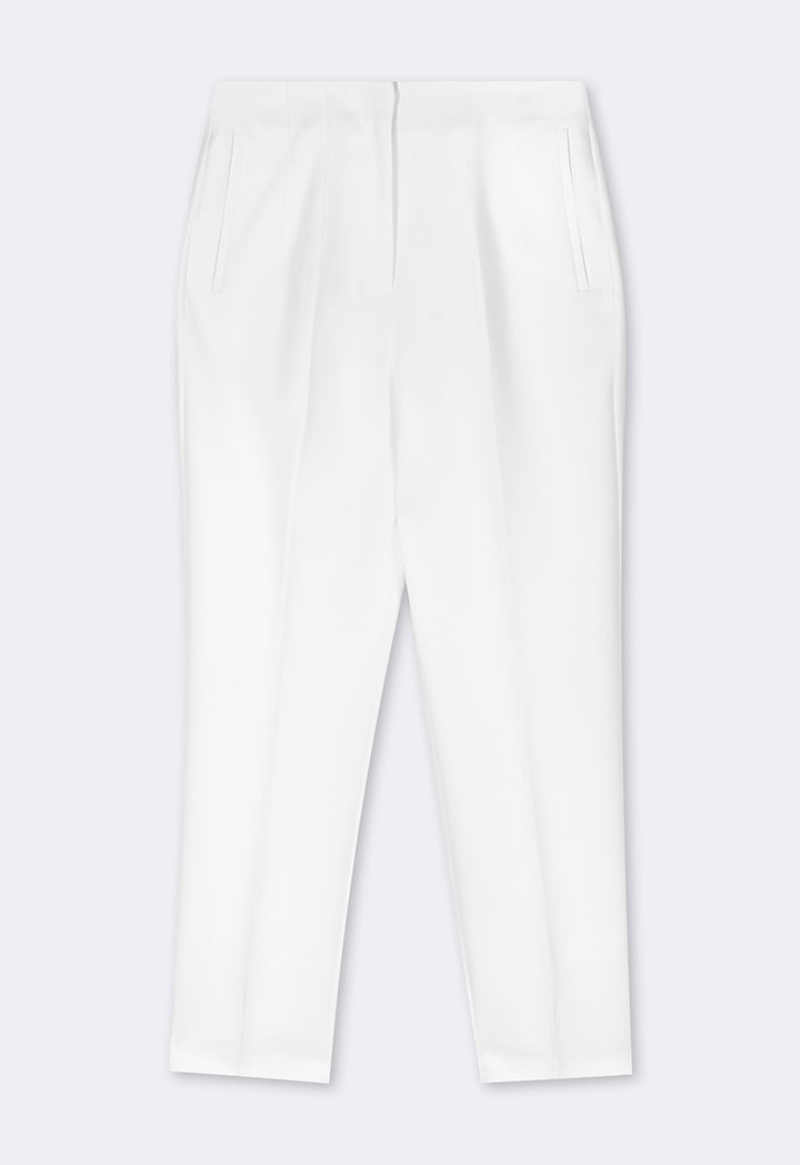 Choice Single Tone High-Waist Trousers Off White