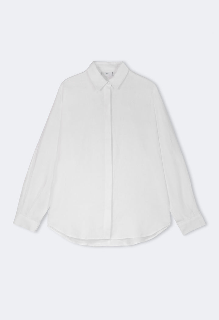 Choice Long Sleeves Basic Shirt Off White