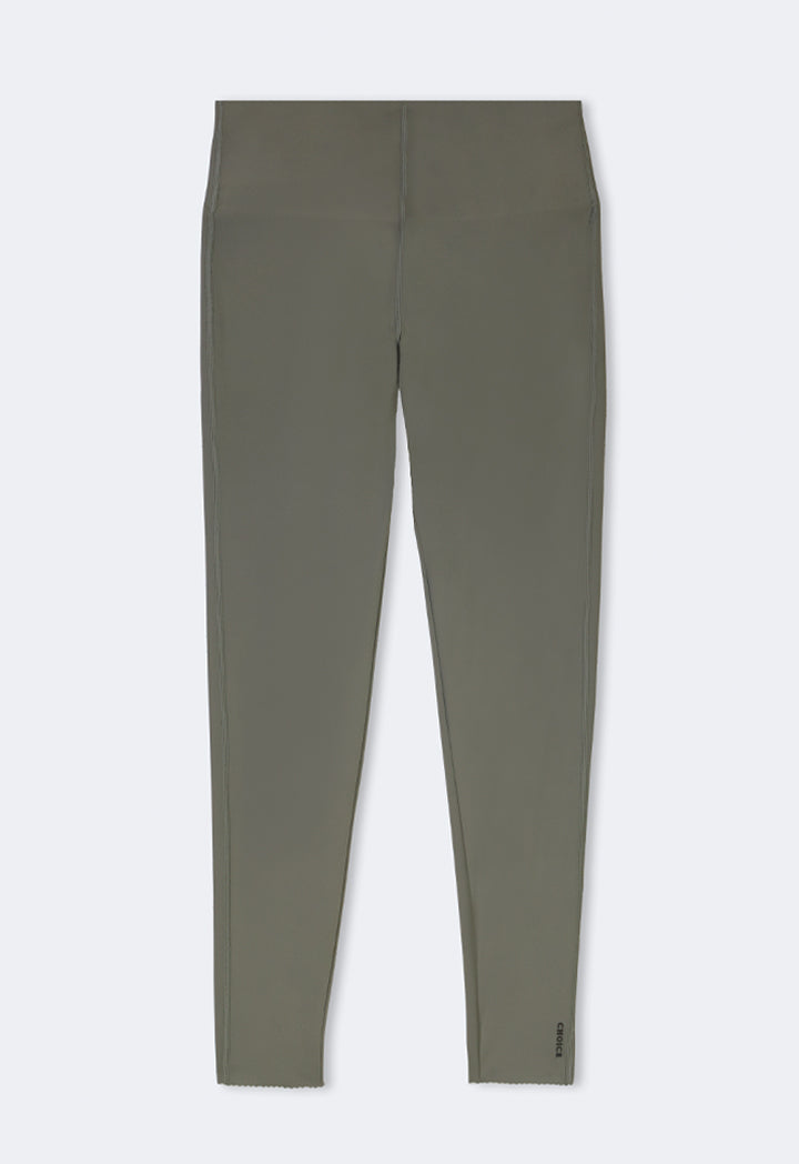 Choice Solid Basic Leggings Khaki