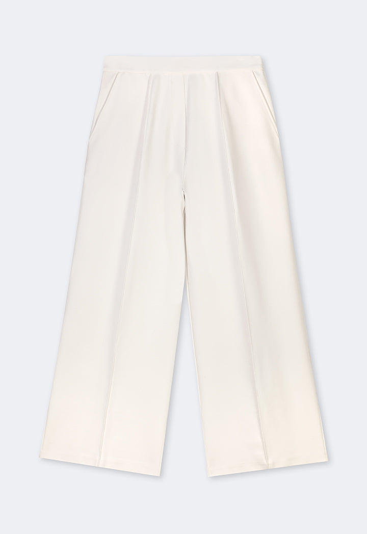 Choice Basic Straight Wide Cut Trousers Sand