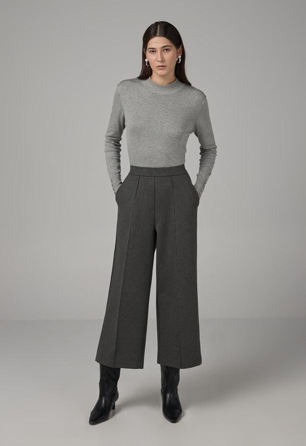 Choice Basic Straight Wide Cut Trousers Anthracite