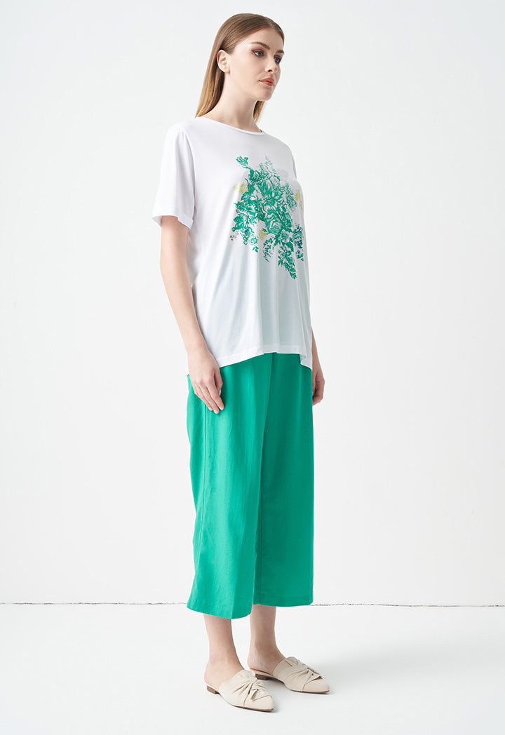 Choice Flower Printed T-Shirt Off White