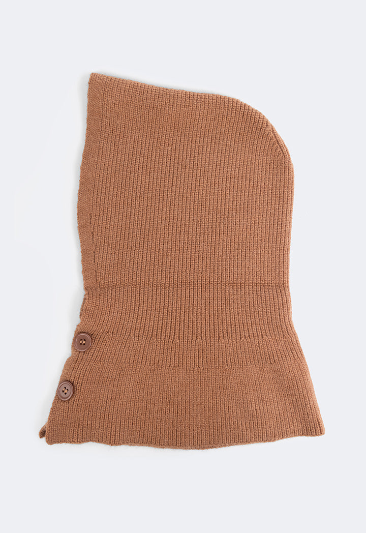 Choice Plain Knitted Balaclava Camel