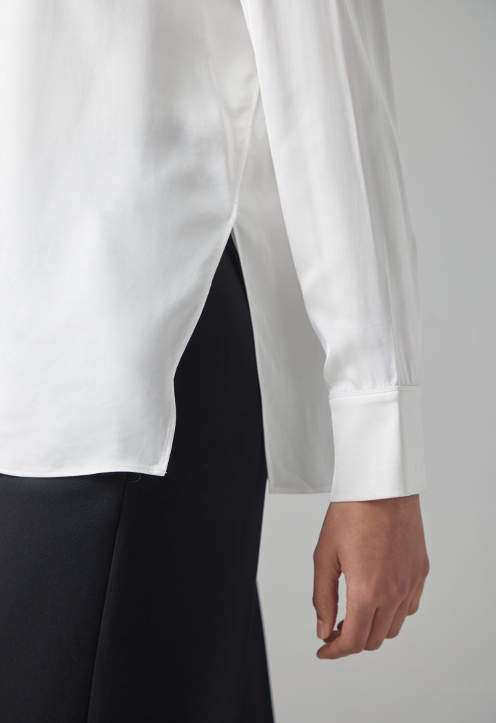 Choice Long Sleeves Basic Shirt Off White