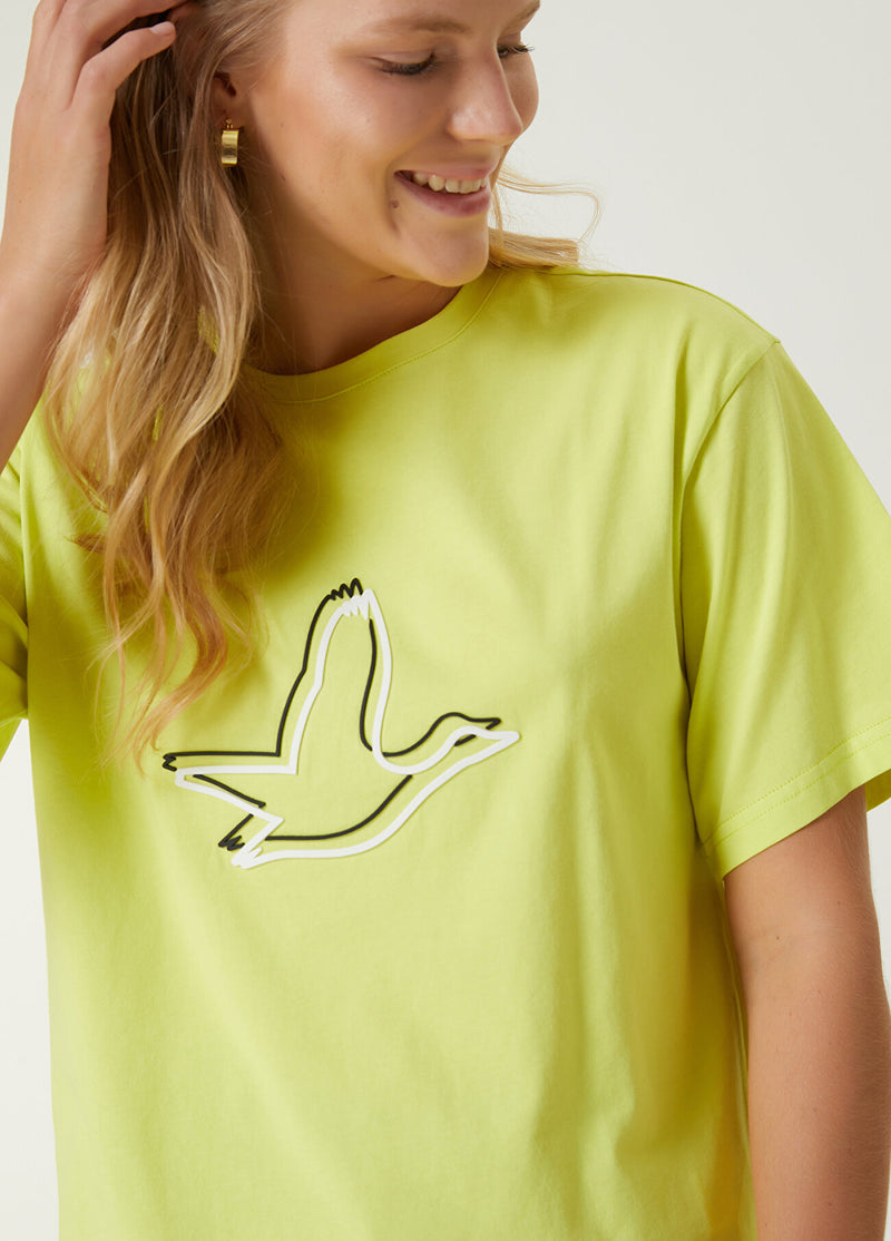 Beymen Club Logo Printed T-Shirt Neon Green