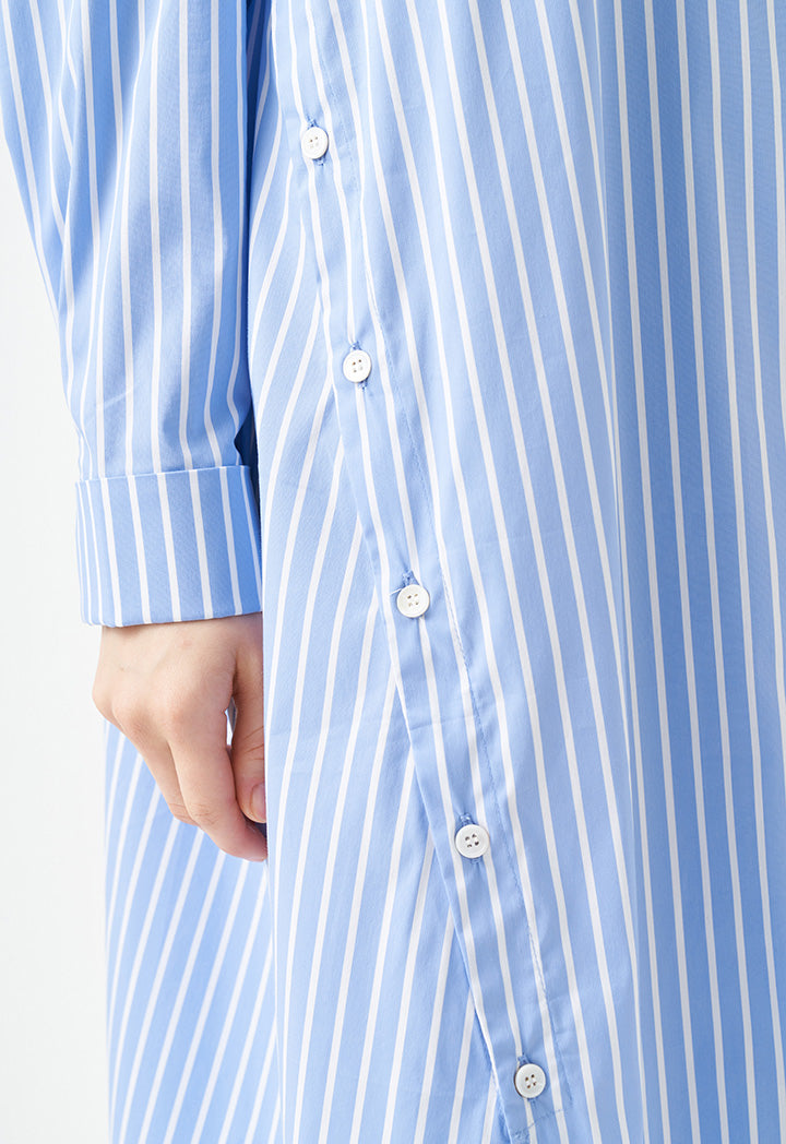 Choice Striped Pattern Shirt Dress Stripe