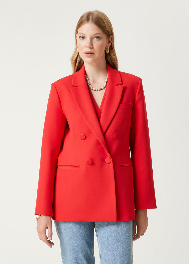 Beymen Club Double Breasted Blazer Red