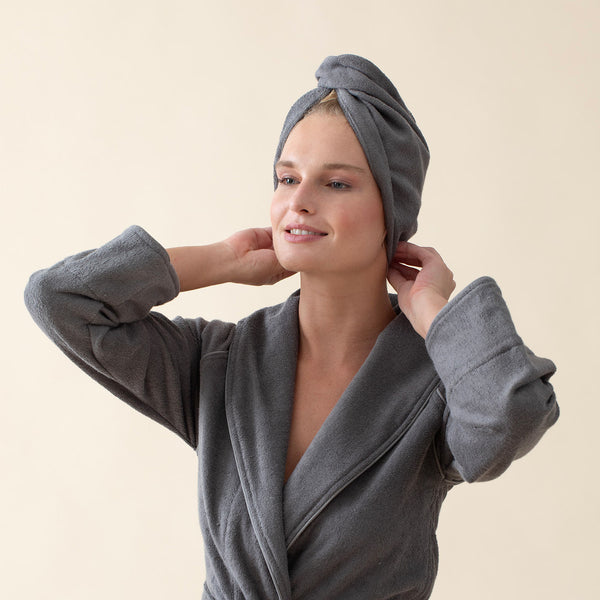 Chakra Solid Hair Bonnet Dark Grey