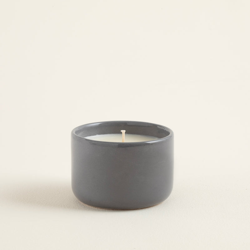 Chakra Craftsman Dark Grey Handmade Candle In Bowl Ecru