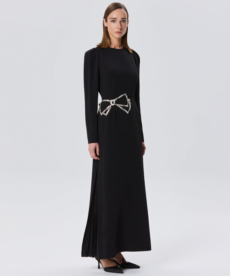 Machka Bow-Embellished Maxi Dress Black