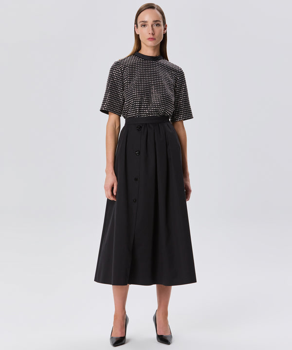 Machka Button Accessory Skirt Black