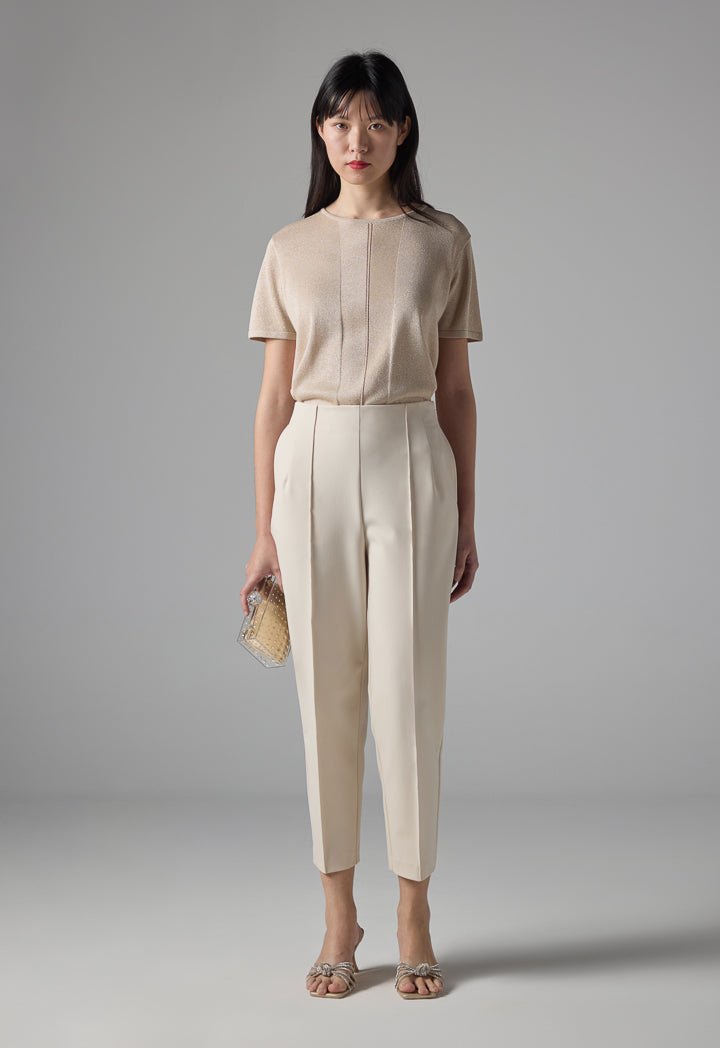 Choice Straight Legs Basic Trousers Cream