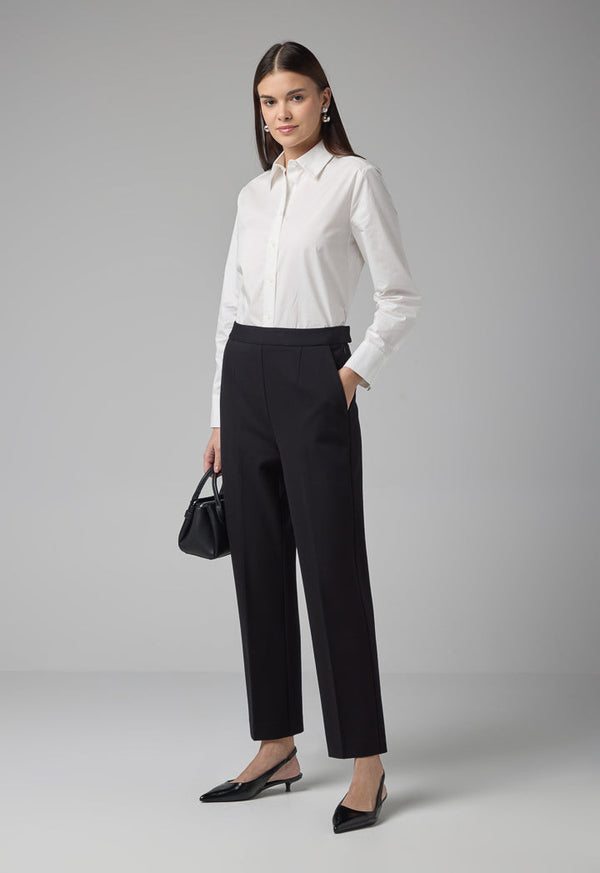 Choice Solid Straight Leg Trouser Black