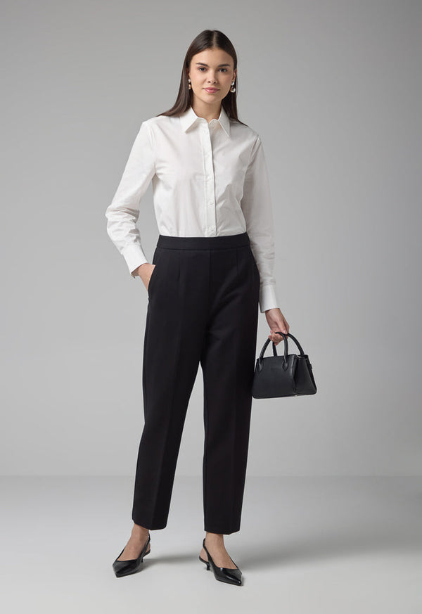 Choice Solid Straight Leg Trouser Black