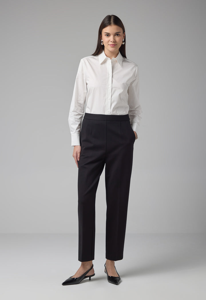 Choice Solid Straight Leg Trouser Black