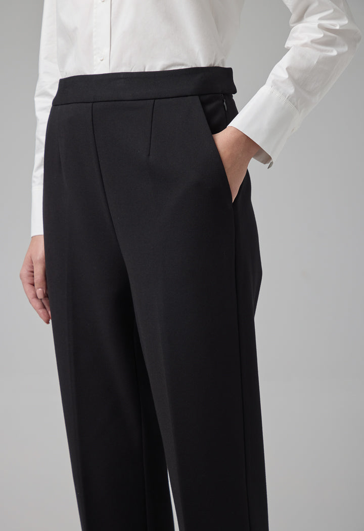 Choice Solid Straight Leg Trouser Black