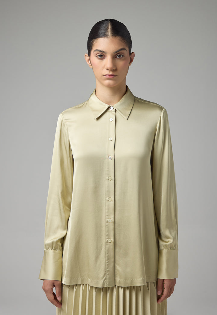 Choice Long Sleeve Basic Shirt Mint