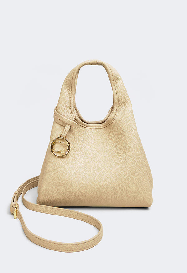 Choice Classic Solid Handbag Beige