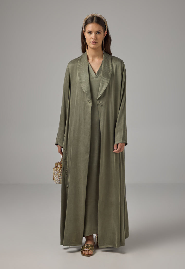 Choice Basic Flared Maxi Abaya Olive