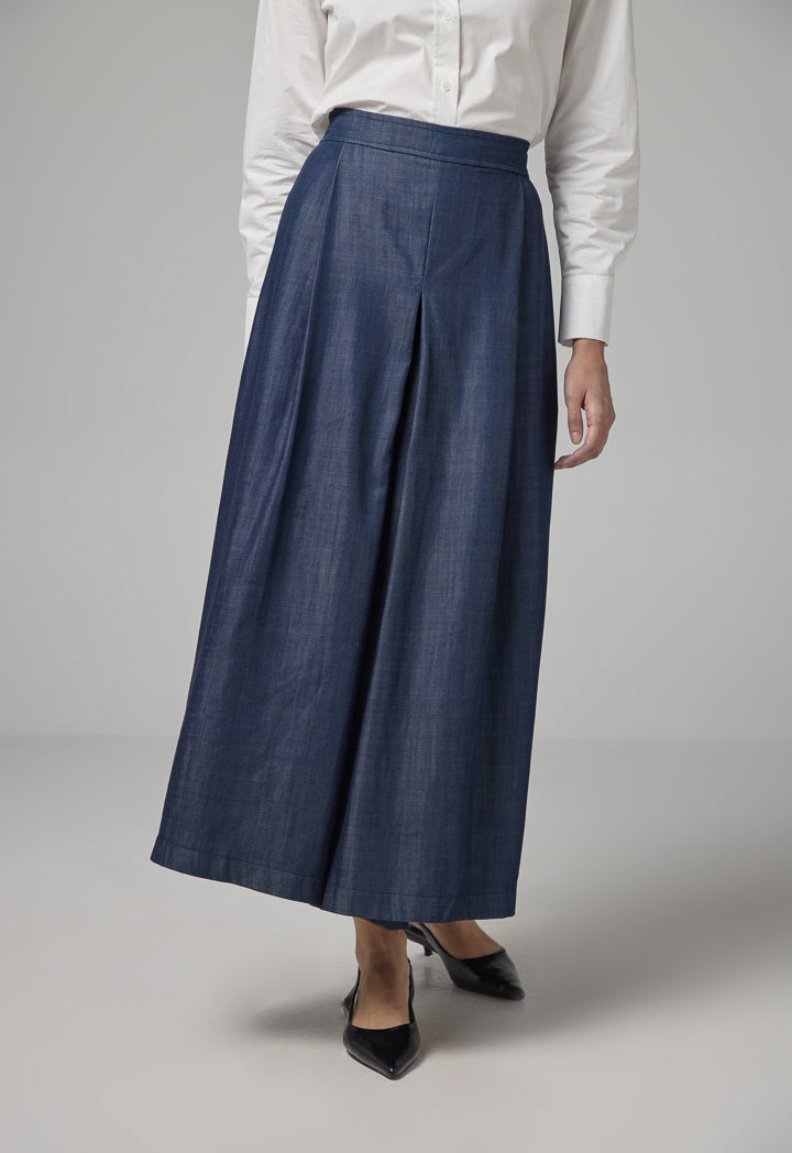 Choice Denim Palazzo Trousers Blue