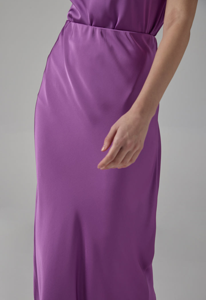 Choice Basic A-Line Maxi Skirt Purple