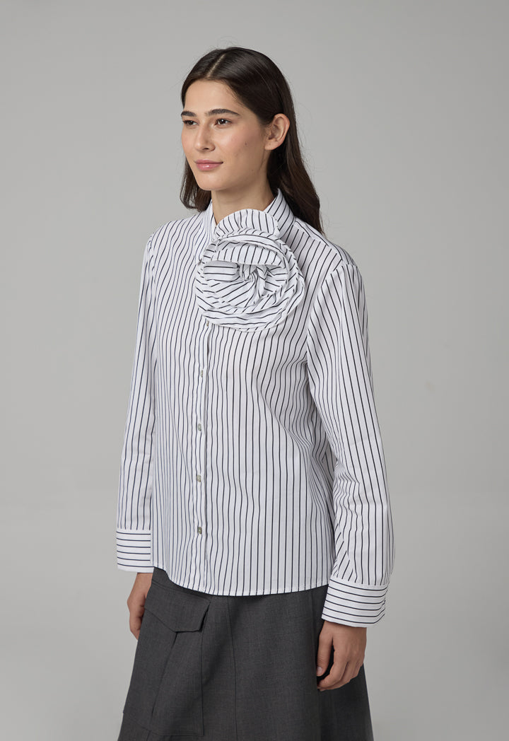 Choice Striped Long Sleeve Shirt Black-White