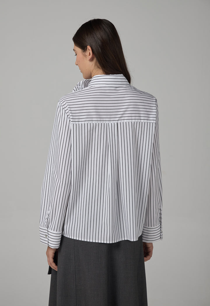 Choice Striped Long Sleeve Shirt Black-White