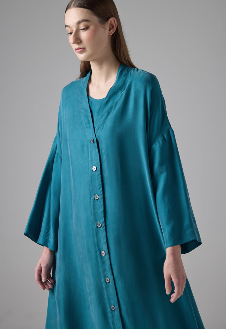 Choice Solid Oversize Maxi Dress Teal